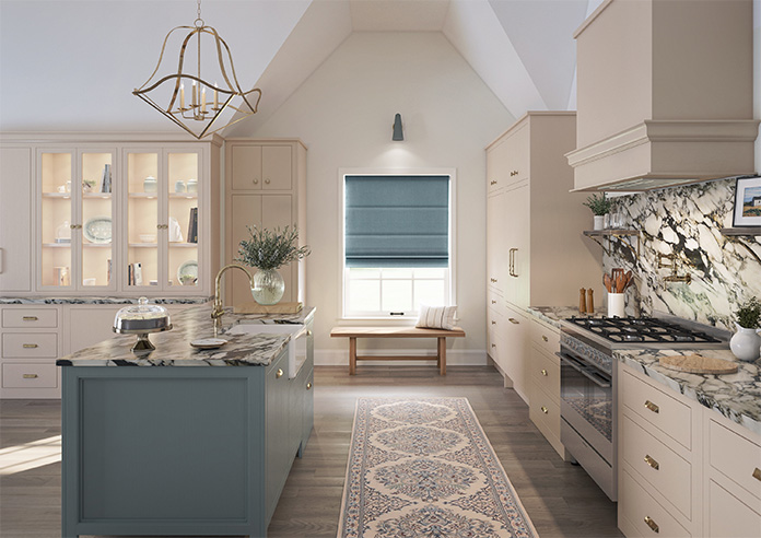 Roslin (Blackout), Tranquil Blue - Motorised Roman Blind - Image 8